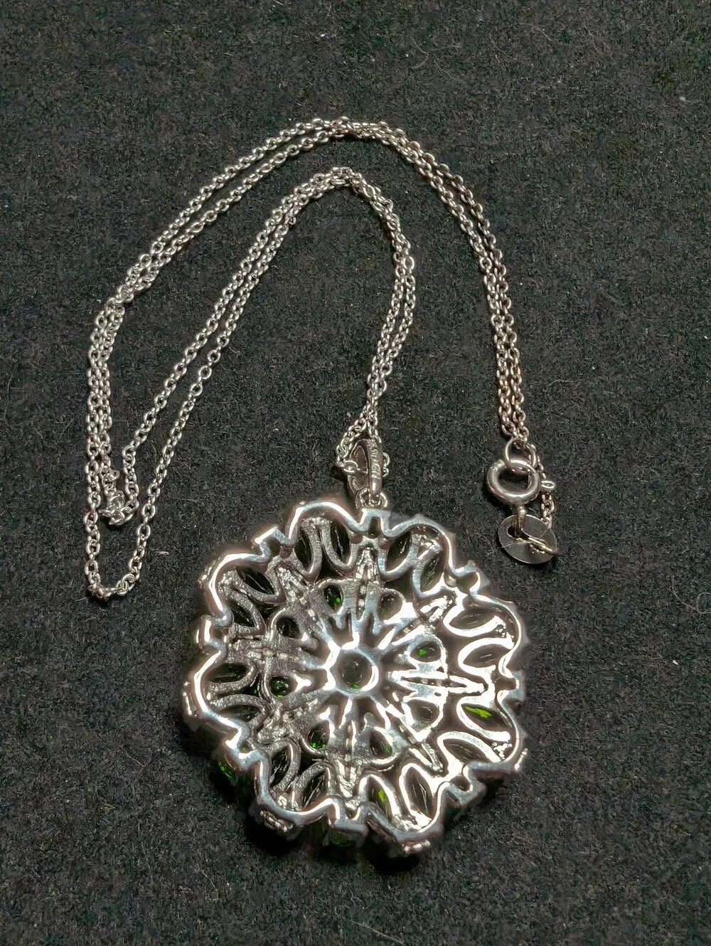 Chrome Diopside Sterling Silver Pendant